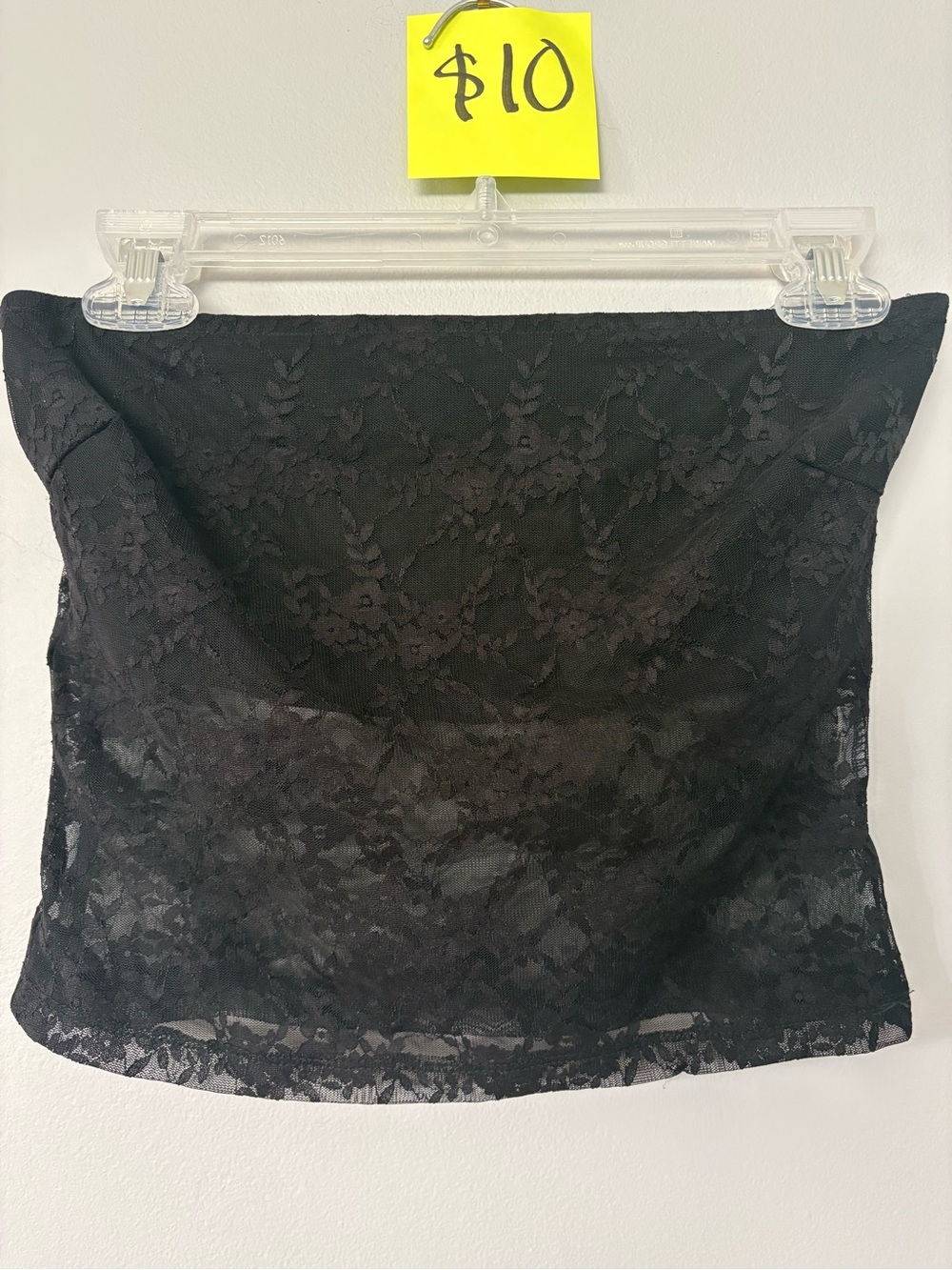 Edikted Black Lace Strapless Tube Top